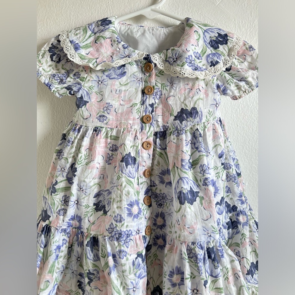 chic floral baby girl dress size 6-9M - Picture 3 of 8